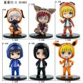 6pcs/set Anime Naruto Kakashi Hatake Gaara Uchiha Itachi with Fashion Cloth Action Figure Model Toys. 