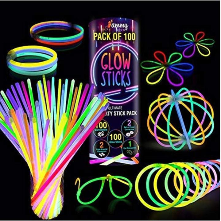 New Fluorescent Bracelet | High Quality Glow Stick Bulk 10pcs Camping Party Birthday Party School Party Night Party Supplies Glowing in the Dark for 12 Hours Glowing Party Bag 20cm Neon Bracelet Necklace with Unique Connector Children Camping Accessories