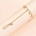 New Design Bracelets Butterfly Bangle Linked Connecting Finger Rings Hand Harness Bracelets for Women Charm Chain Hand Jewelry. 