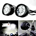 2 pc 6 LED Headlight Assist Lamp For Motorcycle Motorbike Bike Universal CD70 CG125. 