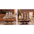 Popular Wooden Sailing Boat Mediterranean Sailing Ship Furnishing Art Home Decor. 