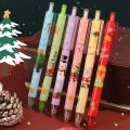 [Random Color] Christmas Themed Gel Pens 0.5mm Black Signature Pens  /Lovely  Cartoon Stationeries Gel Pens /Writing Stationery Office School Supplies. 
