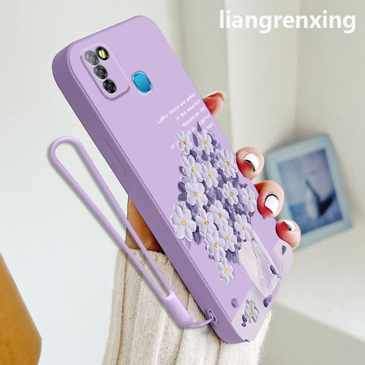Casing Infinix smart 5 phone case softcase liquid silicone protector smooth shockproof bumper cover new design comic flower cartoon ytyhh01