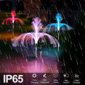 Double Solar Jellyfish Light Solar Garden Lights LED Fiber Optic Lights Outdoor Waterproof Decor Lamp for Lawn Patio. 