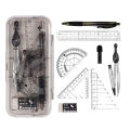 Supplies drawing tool belt stationery box school set stationery set math geometry drawing ruler compass compass 82392 KEEMEEUYZO. 
