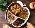 Tray Set Apple Shape Serving Tray 4 Others Trays in One Dish Rustic Geometric Trays Fruit Plate Decorative Trays Dishes Tray Decorate Bamboo Food Child 5 in 1. 