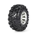 Monster Truck Silver 1/10  Tire Tyre wheel Traxxas HSP Tamiya HPI Kyosho RC. 