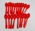 RED COLOR DESERT SPOONS ( PACK OF 20 SPOONS ). 