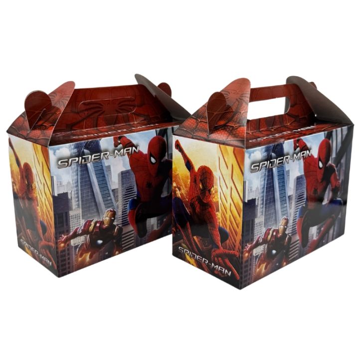 SPIDERMAN THEME GOODY BOX FANCY - PACK OF 10 GOODY BOX