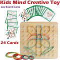 Rubber Leo Board Game (Art Toy), Geo Board Game play with rubber,Rubber band pattern board Mind creativity Game. 