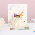 【BestGO】3D Pop Up Birthday Cards Light Music Happy Birthday Greeting Cards Postcards Envelopes Birthday Gift. 