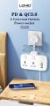 LDNIO SC2413 Universal Power Strip USB Outlet Extension Cord Adapter Wall Charger Surge Protector Socket With 4 USB Port. 