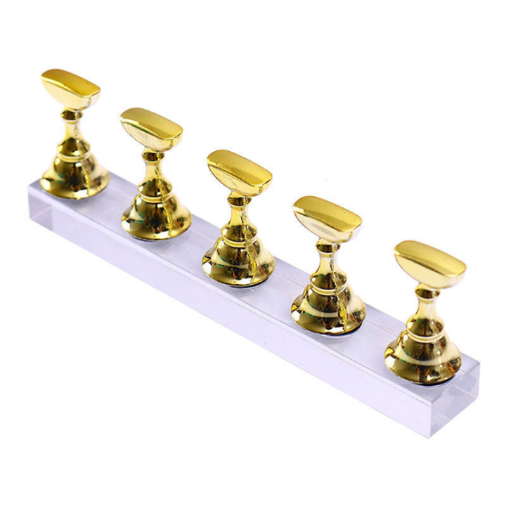 OUMERY 3X Magnetic Acrylic Manicure Tools Nail Practice Hand Nail Exercises Pedestal Nail Supplies Nail Tips Display Stand