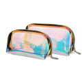 HAN Holographic Cosmetic Bag Transparent Makeup Case Pouch Toiletry Travel Organizer. 