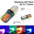 Back Light Bulb with Flasher function 7-Color Led Brake Light Strobe Flash 2 Modes Bulb Fit ni CG125 CD70 150 Bike car trail bike. 