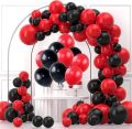 100 Black Latex Balloons Pack For Birthday -Anniversary Decoration and Wedding Room  Decoration - Home Decoration Balloons. 