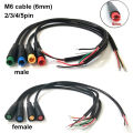 6mm M6 2/3/4/5 Pin core male female Julet Electric ebike power Cable Connector waterproof Scooter Brake Signal Sensor. 