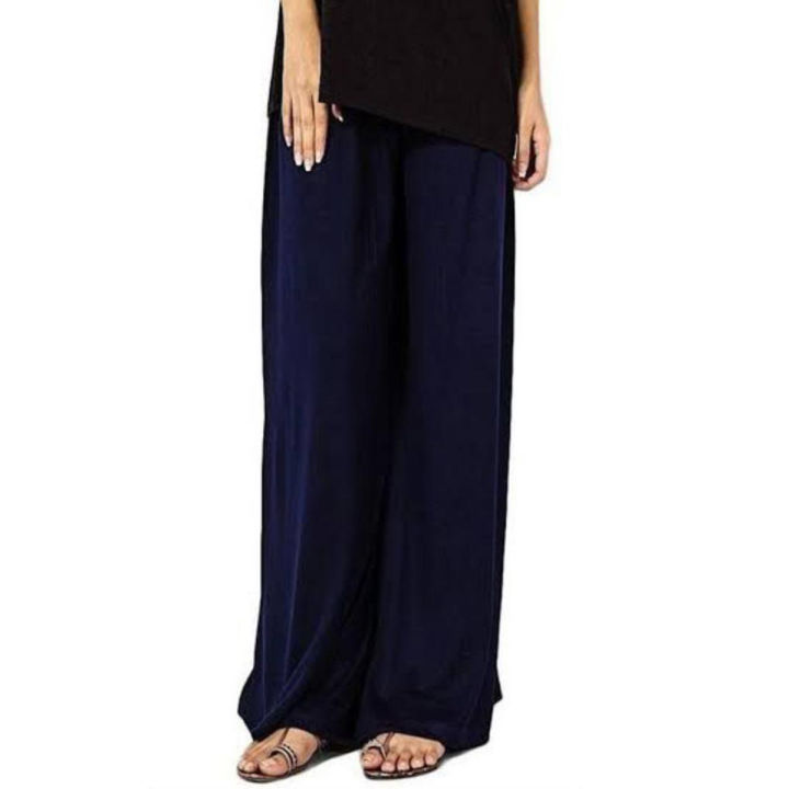 Women’s Wide Leg Premium Viscose Rayon Palazzo Trousers Soft and ...