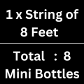 Adorable Hanging Glass Vases, "8"Feet Long String Glass Bottle Planters- Modern and Stylish Way to Bring Nature-Small Hanging Vases, Home Decor Indoor, Stylish Terrariums for Air Plants8t. 