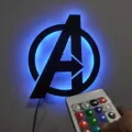 3D Avengers Wall Lamp, LED Gaming Room Wall Décor. 