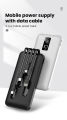 j cell 10000mah Powerbank with 4 in 1 Built in Cable 5V 2A Powerbank Portable Charger for all devices. 