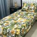 High quality cotton single 2pc stiched bedsheet. 