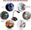 EIVOTOR USB Desktop Microphone with Mute Button, Plug＆Play Computer Microphone with Volume Control Condenser Mic 360 Gooseneck Design Compatible with Mac/Windows for Recording, YouTube, Streaming UK IMPORT. 