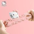 Sanrioed Anime Hello Kitty Kawaii Car Rearview Mirror Plush Cover Cartoon Cat Reversing Decoration Car Interior Accessories Gift. 