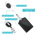 2 Pack of ID Card Holder with Neck Lanyard Strap and Retractable Badge Reel. 