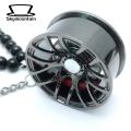 Car Decoration Pendant Car Pendant Alloy Racing Wheel Rearview Mirror Hanging Accessory Glossy Black Beads Silver Tag Auto Decoration Unique Design Gloss Black Beads Car Charm. 