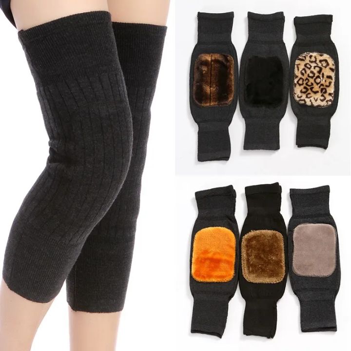 Fashion Leg Warmer,Warm Wool Knee High Winter For Men & Women High Quality Fleece Inside - Leg Warmer Warm Knee Brace Pad - 1 Pair Men Women Cashmere Knee Braces - Cashmere Leg Warmer – Best - Leg Warmers For Men