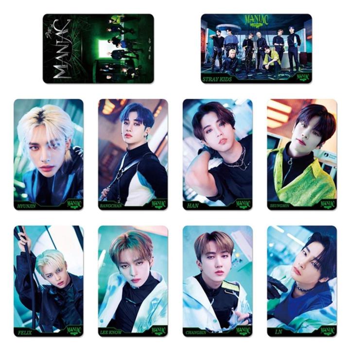9PCS/Set Kpop STRAY KIDS New Music MANIAC PVC Cards For Fans Collection Photocards Postcard LOMO Cards Photo Cards Gift