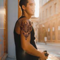 Polynesian Bull Temporary Tattoo. 