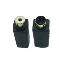 S-Video Male to RCA Female Composite Video Adapter Plug Converter, Mini Din 4 PIN Coupler Extension Connector Adapter. 