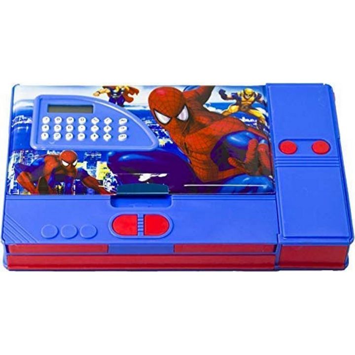 Spider%20Man%20Printed%20Jumbo%20Gadget%20Pencil%20Box%20with%20Calculator%20(Multicolour)%20Best%20Quality%20-%20Image%202
