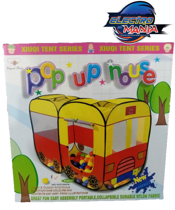 POP UP HOUSE TENT FOR KIDS, his play tent is easy to assemble and disassemble without need of any tools