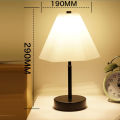 Retro LED Pleated Table Lamp USB Charge Warm Light for Study Bedside Lamp Girls Room Decor Night Light Kids Christmas Home Decor. 