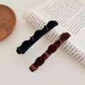 Fashion Velvet Bow Hair Clips Solid Color Girls Hair Accessories Back of Head Side Clips. 