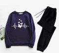 Butterfly and Heart Printed Summer Tracksuit T-Shirt and Trouser For Women and Girls - Fashionable and Cool Women's Tracksuit. 