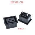 Iec 320 C20 C19 Panel Mount Plug Adapter Ac 250v 16a 3 Pins Iec Inlet Plug Power Connector Socket. 