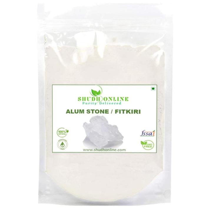 Shudh Online Fitkiri, Fitkari, Fitakri, Alum Powder, Patika (100 Grams) Phitkari for Water purification for facetion, Vastu, Shaving, Skin, Teeth, and Plants