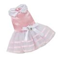 Pink Satin Bowknot Sweety Princess Frock Dress Dog Clothes for Small Dogs Dress Spring Summer Puppy Small Dog Princess Dog. 