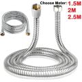 1.5 2M 2.5M stainless steel multi-functional flexible bathroom bathtub shower hose pipe washer details. 