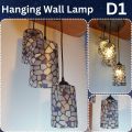 Beautiful Aesthetic Hanging Wall Lamp 3 pcs Set Beautiful Roof Lamp For Bedroom Unique Modern Fibre Plastic Haging Wall Lamps With Wooden Base and 3 modes Bulb E27 Hanging wall lamp Stylish Lamps For Hall Room Dining Room Bedroom jhumar fanoos chandelier. 