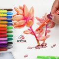 Grip Wax Oil Pastel Rolling Crayon Painting Stick Set 12 Colors Rainbow Color Creative Cartoon Drawing Crayon Set Stationery for Kids & Adults - 6901. 
