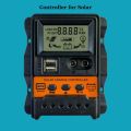 Dual USB Solar Charge Controller with Large LCD Display 12V/24V DC Input or Solar Panel Regulator. 