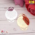 Beautiful Golden Acrylic Car Hanging Tag with Premium Quality For Interior Decoration - Gifts Art. 