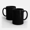 Pack of 2 Coffee Mug Black, Hubby Wifey - Both Sides HD Printed, Ceramic 11oz Capacity, Fully Customised Best Gift for Husband Wife, Couple Mugs. 