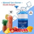 Manual Ice Crusher with Transparent Bowl Household Easy Ice Shaver Crusher Handheld Snow Manual Crushing Ice Machine Mini Handheld Easy Ice Shaver Manual Shaved Ice Machine for Home Summer KN-495. 