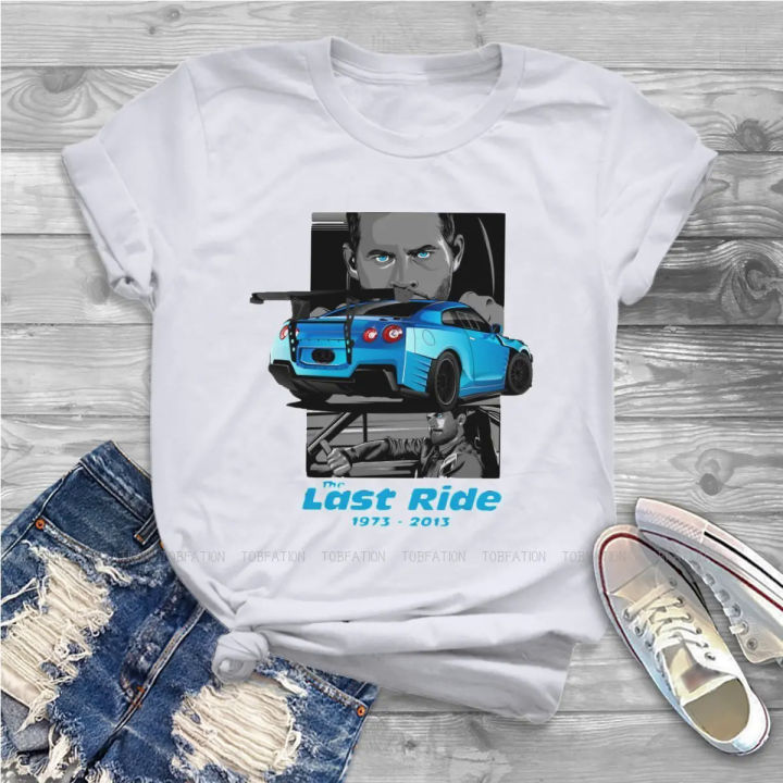 Paul Walker GT-R Women Shirts Fast and Furious Film Oversized T-shirt Kawaii Vintage Female Clothing